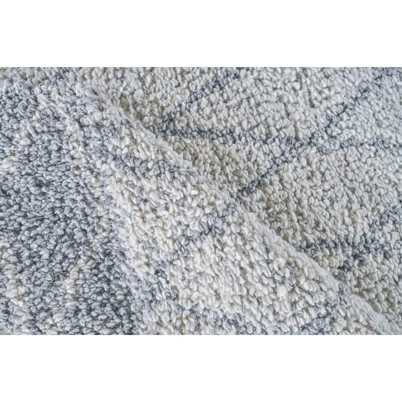 Giorgio Indoor Outdoor Reversible Grey/Ivory Area Rug.