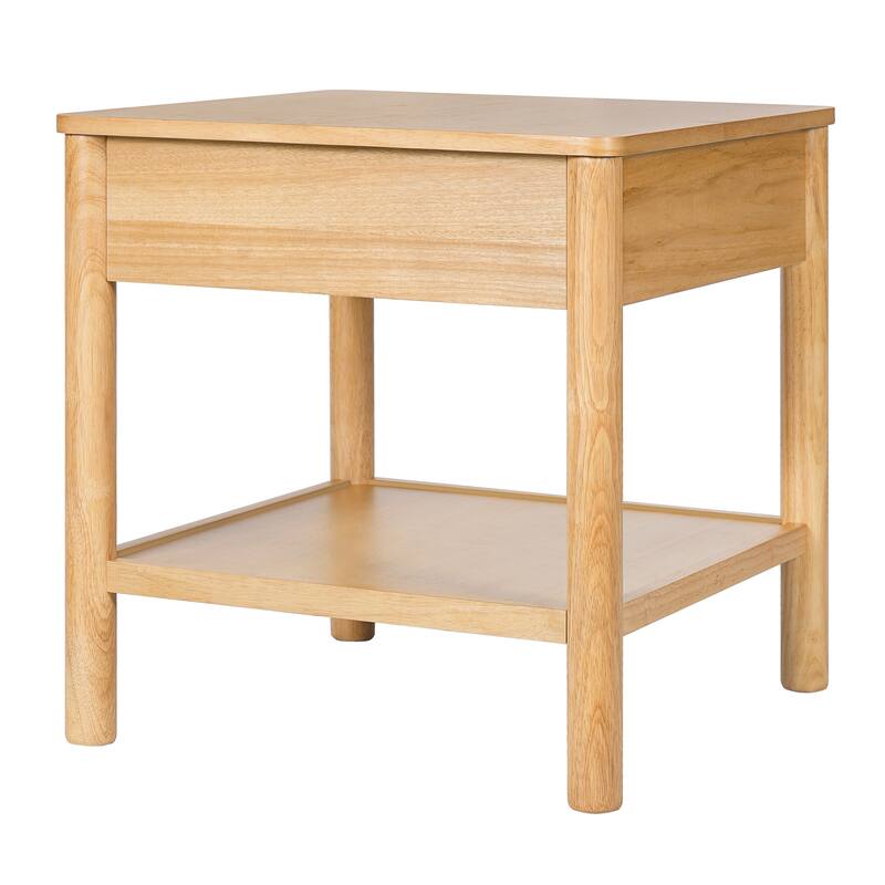 Christopher Knight Home - Livia Round Solid Wood End Table with Drawer and Open Shelf