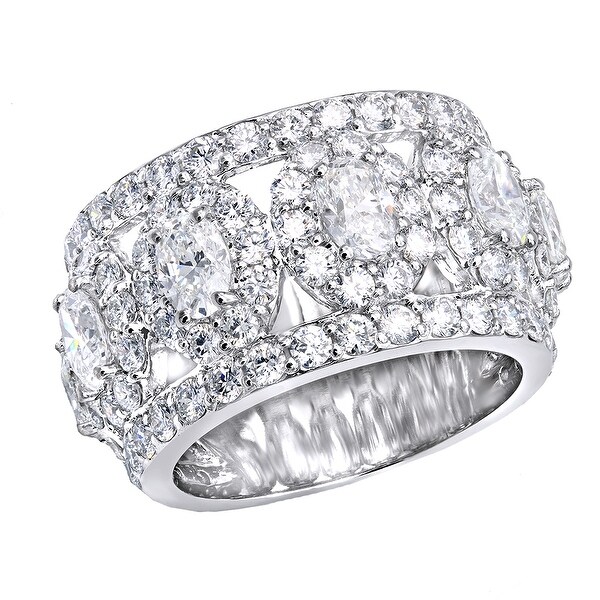 Womens wide diamond wedding band on sale