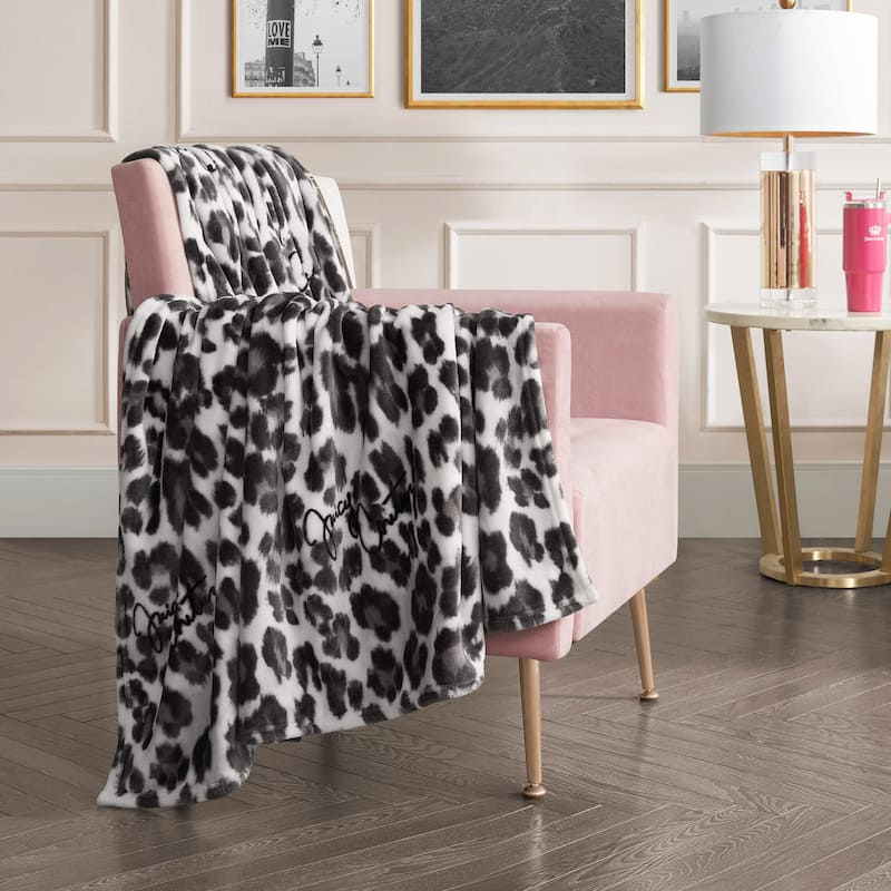 Juicy Couture Regent Leopard 50" x 70" Plush Throw