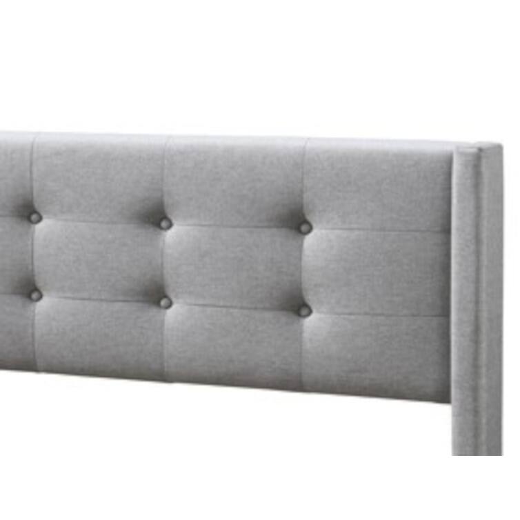 Mia Upholstered Button Tufted Wingback Bed
