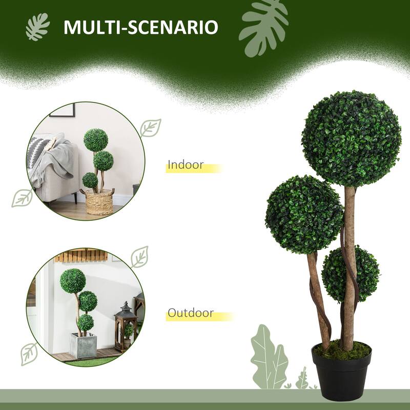 HOMCOM 35.5" Artificial Plant in Pot