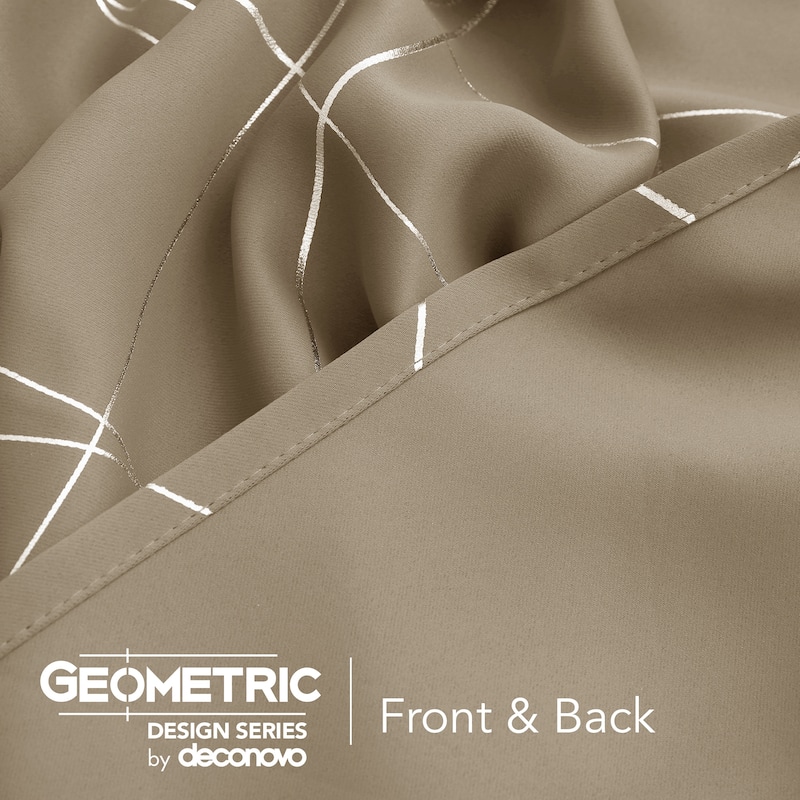 Deconovo 52 Inch Geometric Print Curtain Panel Pair(2 Panel)