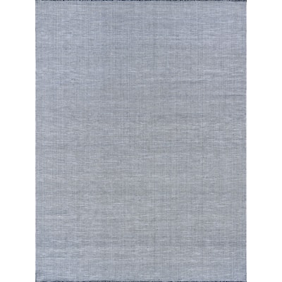 EXQUISITE RUGS Lenzi Indoor/Outdoor Flatweave PET yarn Blue Area Rug.