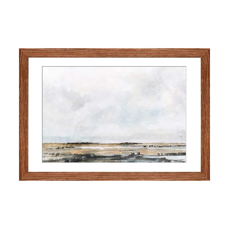 iCanvas "Ocean Inlet II" by Emma Caroline - Walnut - 16x24x1