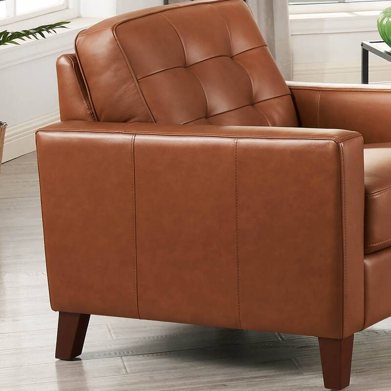 Hydeline Aiden Top Grain Leather Sofa and Chair Set
