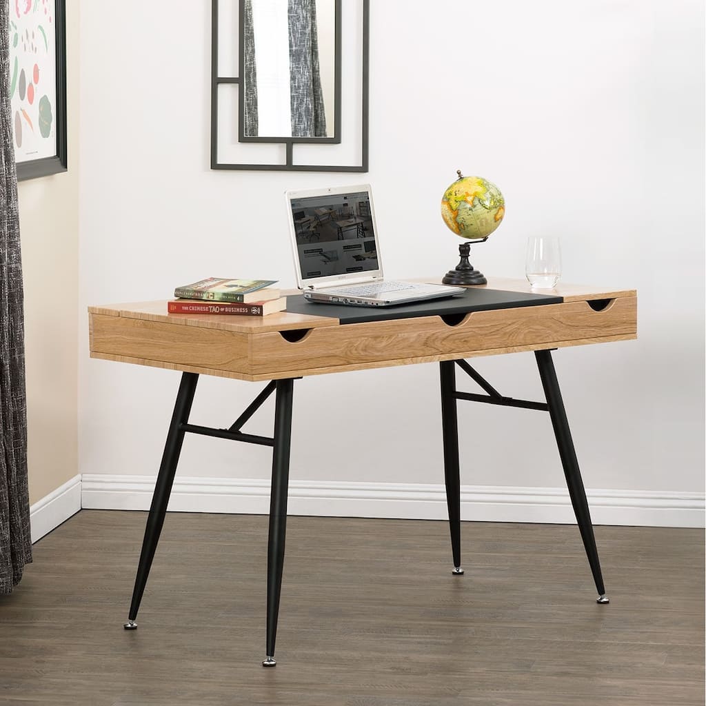 Calico Designs Nook Modern Desk with Multi Storage Compartments