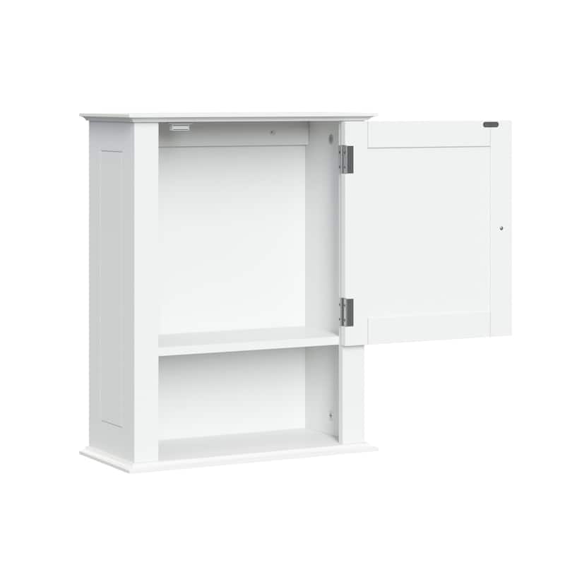 RiverRidge Ashland Single Door Bathroom and Laundry Wall Mount Storage Medicine Cabinet