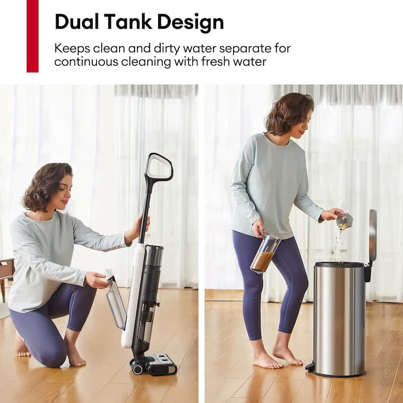 MessMaster Cordless 3-in-1 Stick Vacuum Cleaner, LCD Display Lightweight for Hard Floors