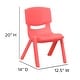 preview thumbnail 51 of 56, 2 Pack Plastic Stackable Preschool Chair with 10.5" Seat Height - 14"D x 12.5"W x 20"H