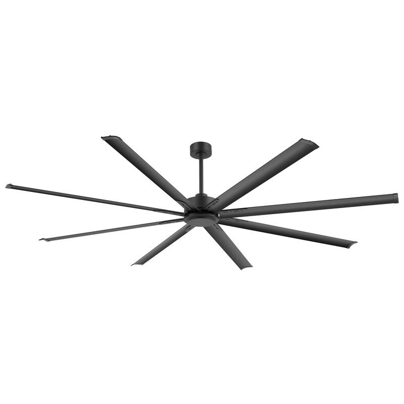 Large 72"/84"/96"/120" Black Ceiling Fan with Remote without Light-6/8 Aluminum Blades
