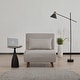 preview thumbnail 130 of 150, Tustin Upholstered Convertible Lounge/ Sleeper Chair Linen Beige - Chair