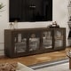 preview thumbnail 17 of 29, Vintage TV Cabinet Buffet Cabinet Entertainment Center Gray Brown