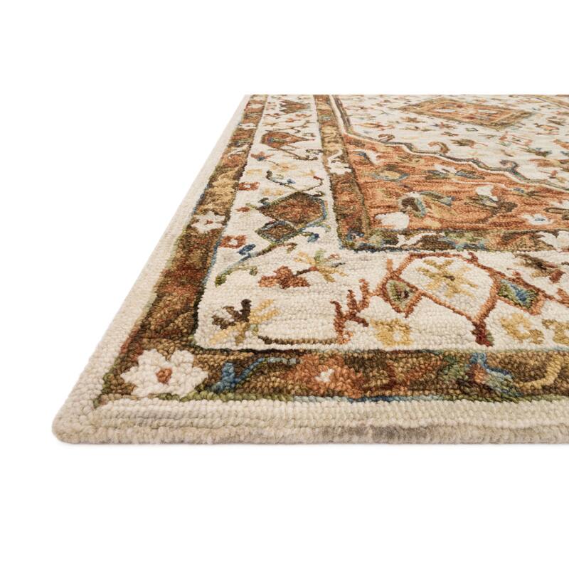 Alexander Home Karrie Hand-hooked Bordered Wool Area Rug