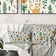 preview thumbnail 3 of 5, Designart "Cartoon Jungle Safari Animal Print For Nursery I" Animal Printed Throw Pillow