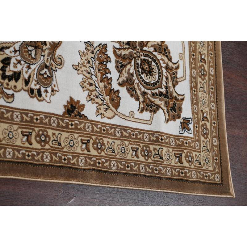 Brown Floral Traditional Tabriz Turkish Area Rug Oriental Carpet