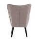 preview thumbnail 55 of 62, Fabric Upholstered Tufted Wingback Living Room Chair With Wooden Legs