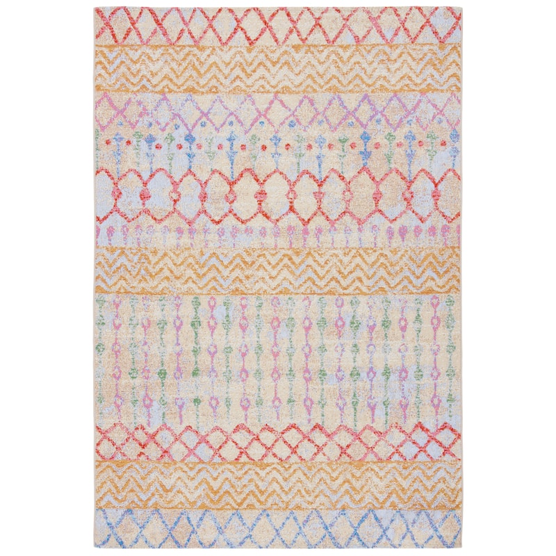 SAFAVIEH Summer Mimmi Boho Indoor/ Outdoor Waterproof Patio Backyard Rug