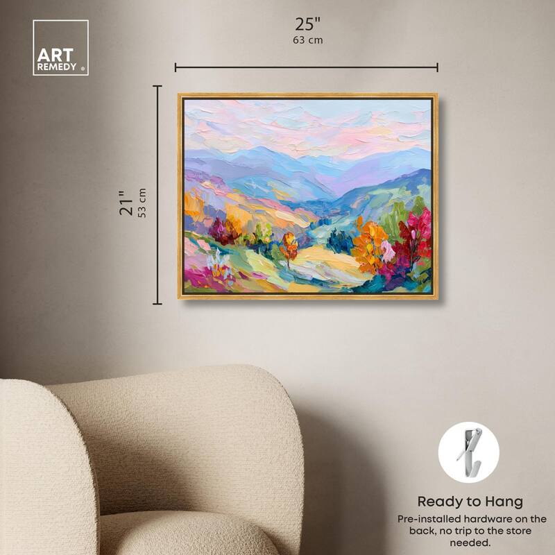 Colorful Valley I Canvas by Art Remedy