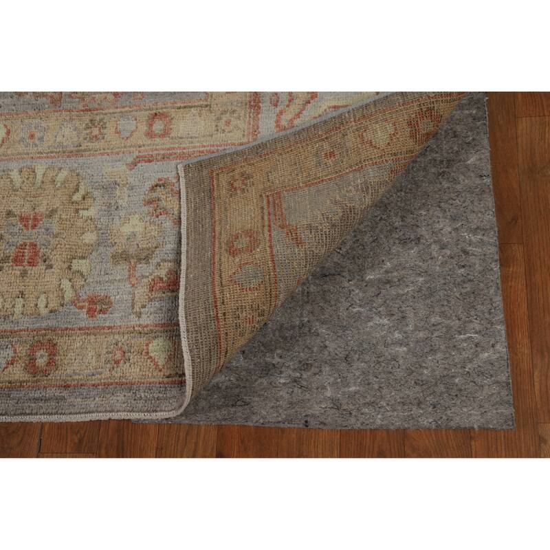 Hand Knotted Oriental 100% Wool Carpet Transitional All-Over Greys & Charcoal Oushak Area Rug - 11' 9'' X 8' 8''