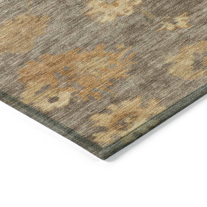 Machine Washable Indoor/ Outdoor Casual Traditional Chantille Rug
