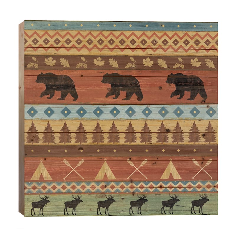 Lake Lodge Step V Print On Wood by Sue Schlabach - Multi-Color - 26x26x1.5