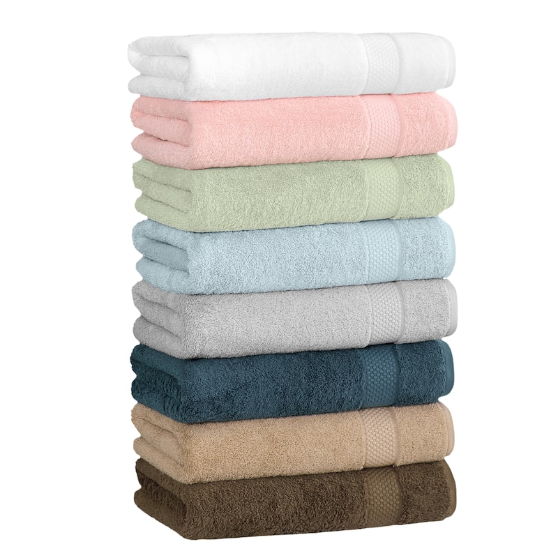 Authentic Hotel and Spa 100% Aeagean Long Staple Turkish Cotton STARLIGHT Terry Bath Towels (Set of 2)