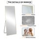 preview thumbnail 23 of 42, 64"x21" Full Length Floor Mirror with Stand Aluminum Alloy Frame,Wall-Mounted Mirror