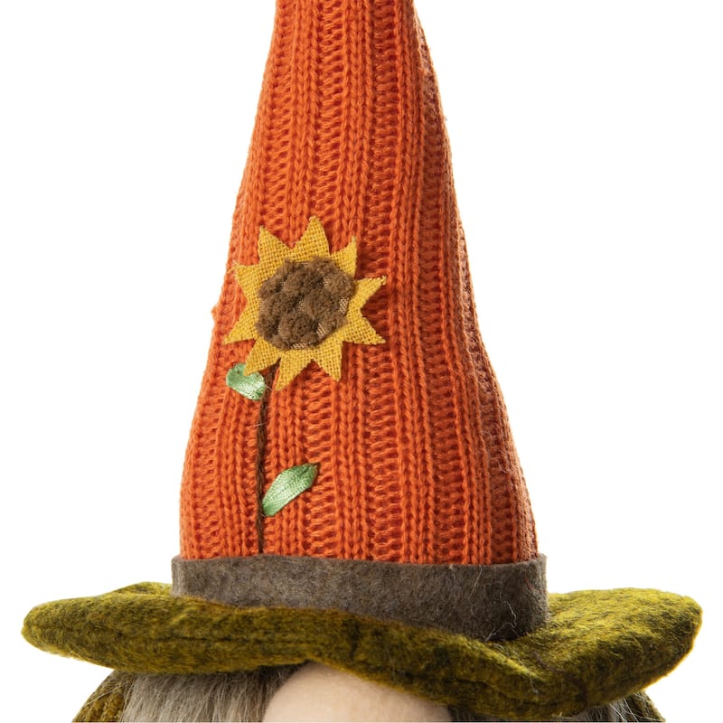 Glitzhome 13"H Set of 3 Fall Harvest Fabric Gnome Decor Table Collectible Ornaments