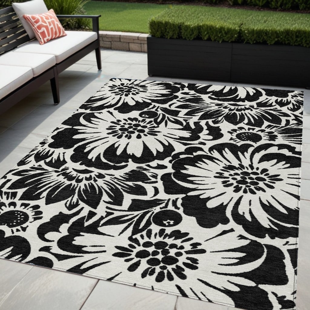 Gana Botanic Elegance Weather Resistant Blended Style Outdoor Rug