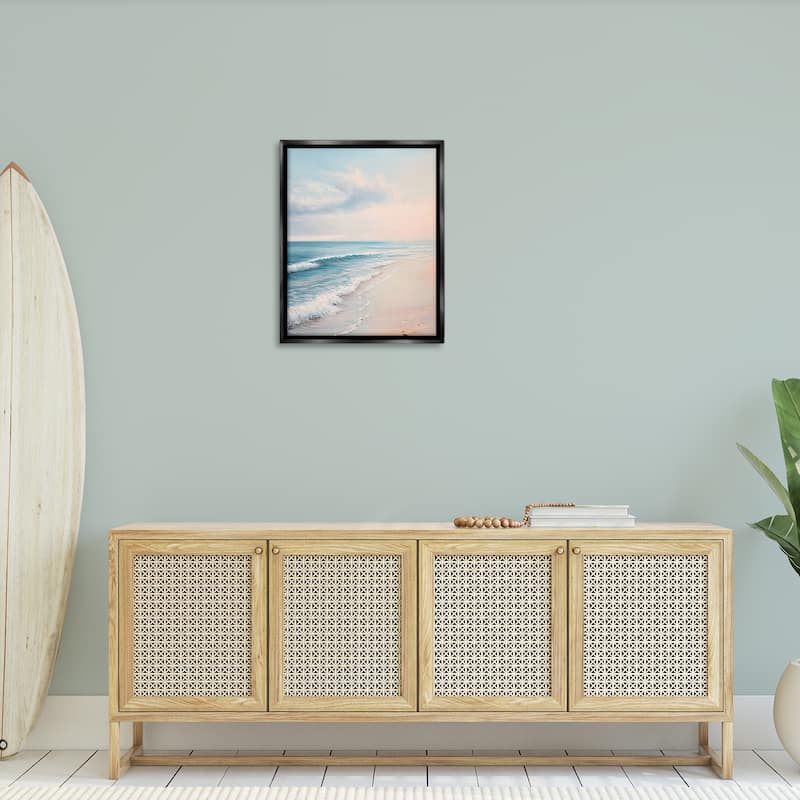 Stupell Serene Sands at Sunset Framed Floater Canvas Wall Art Design By Franklyn Gregory