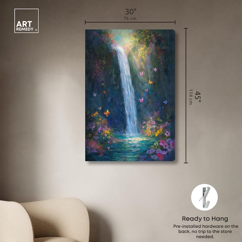 Hidden Falls II Canvas by Art Remedy, Gallery Wrapped