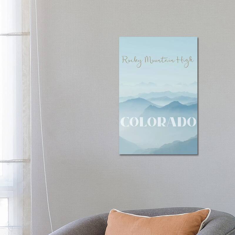 iCanvas "Rocky Mountain High" by WordsAndMusicArt Canvas Print - 26x18x1.5