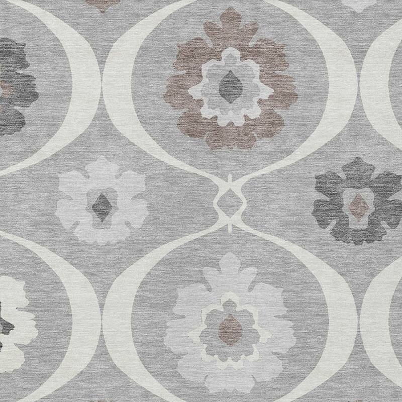 HomeRoots Medallion Transitional Rectangle Outdoor Rug