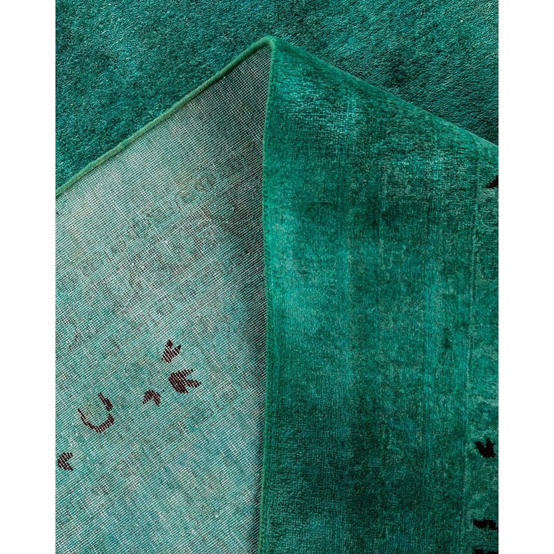 Contemporary Overdyed Wool Hand Knotted Area Rug - 10' 5" x 14' 8"