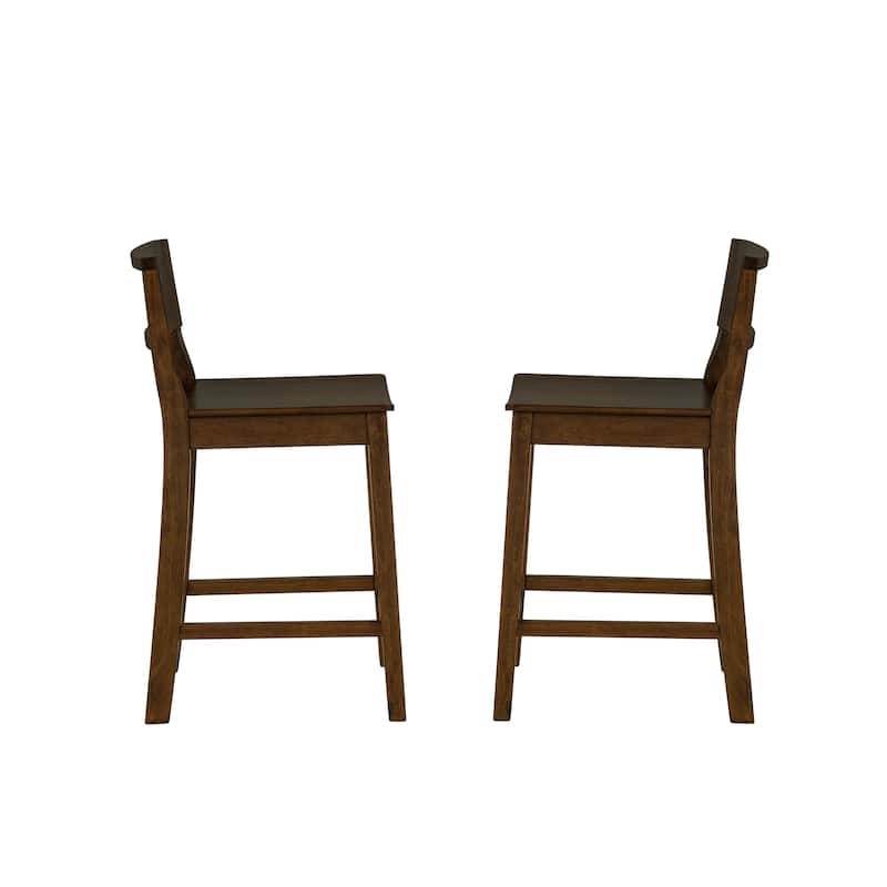 Dahlia Wood 24-Inch Armless Counter Stool (Set of 2)