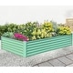 preview thumbnail 12 of 14, 8x4x1.5 ft Galvanized Raised Garden Bed, Outdoor Planter Garden Boxes Large Metal Planter Box Green