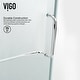 preview thumbnail 7 of 9, VIGO Monteray 32"D x 32"W x 79"H Frameless Hinged Shower Enclosure and Base