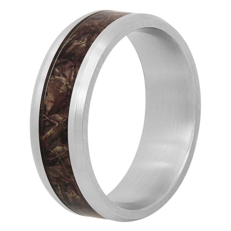 Steel Nation Stainless Steel Camouflage 8mm Band