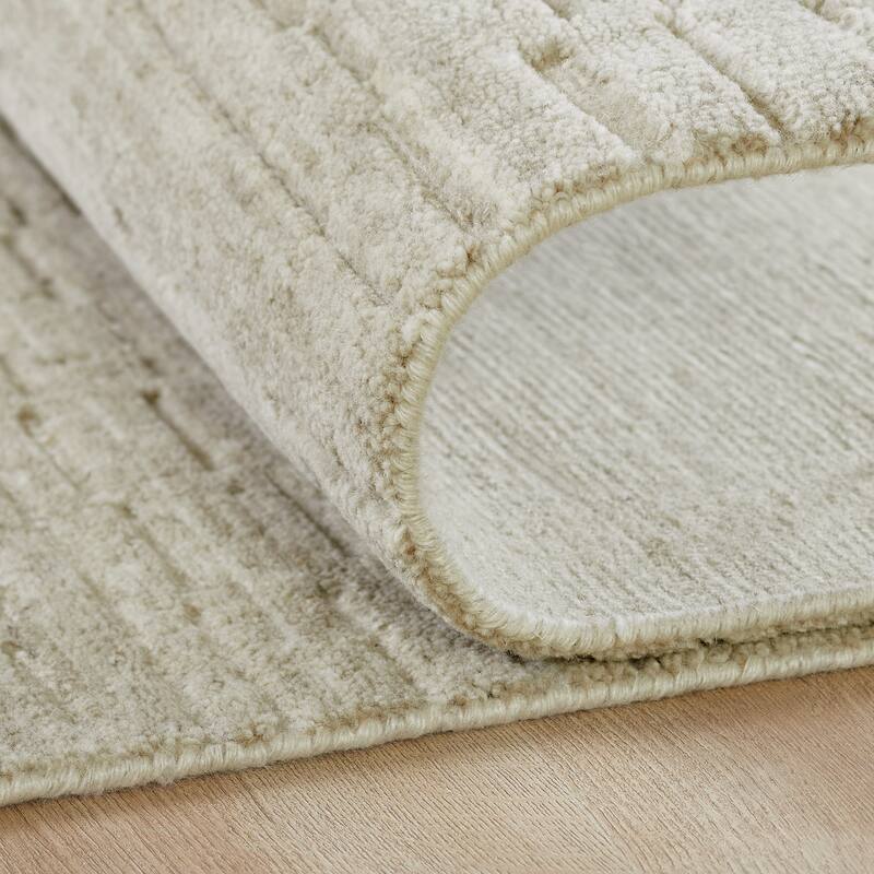 Minimalist Solid Wool Area Rug