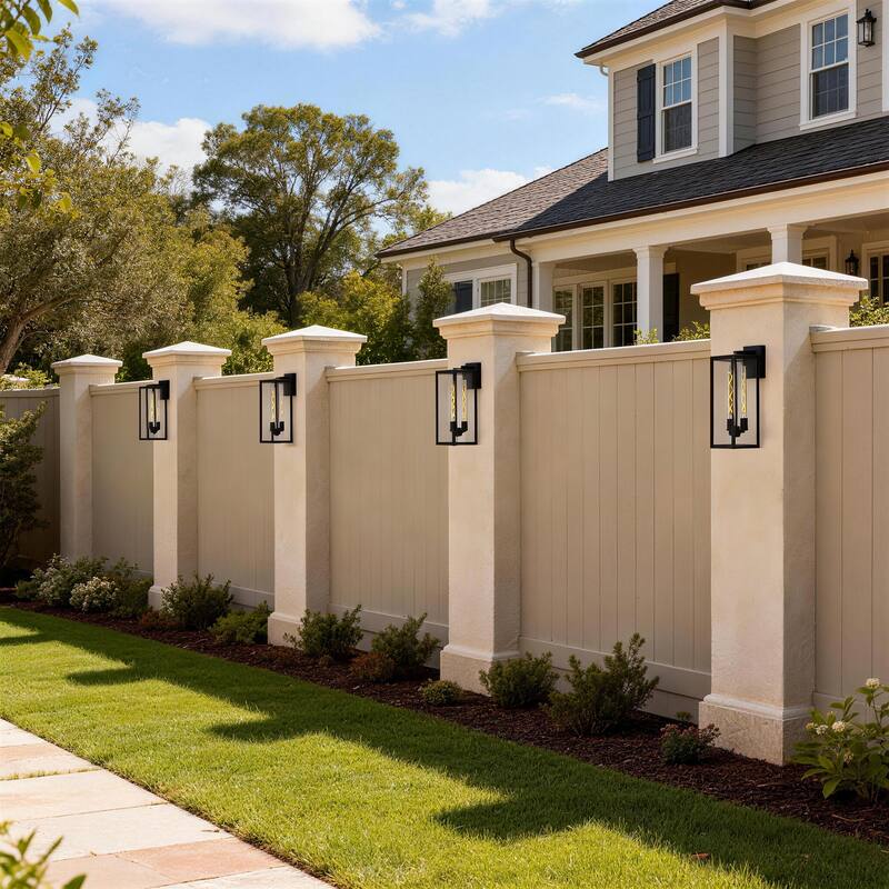 4-pack 1-light/2-light Metal Outdoor Wall Sconce Weather-resistant