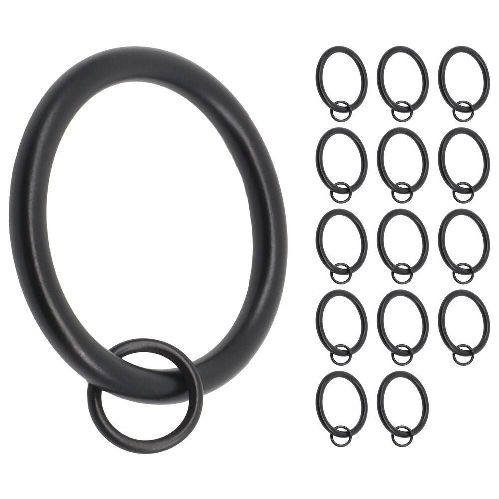 Meriville 1.5-Inch Inner Diameter Metal Curtain Rings with Eyelets