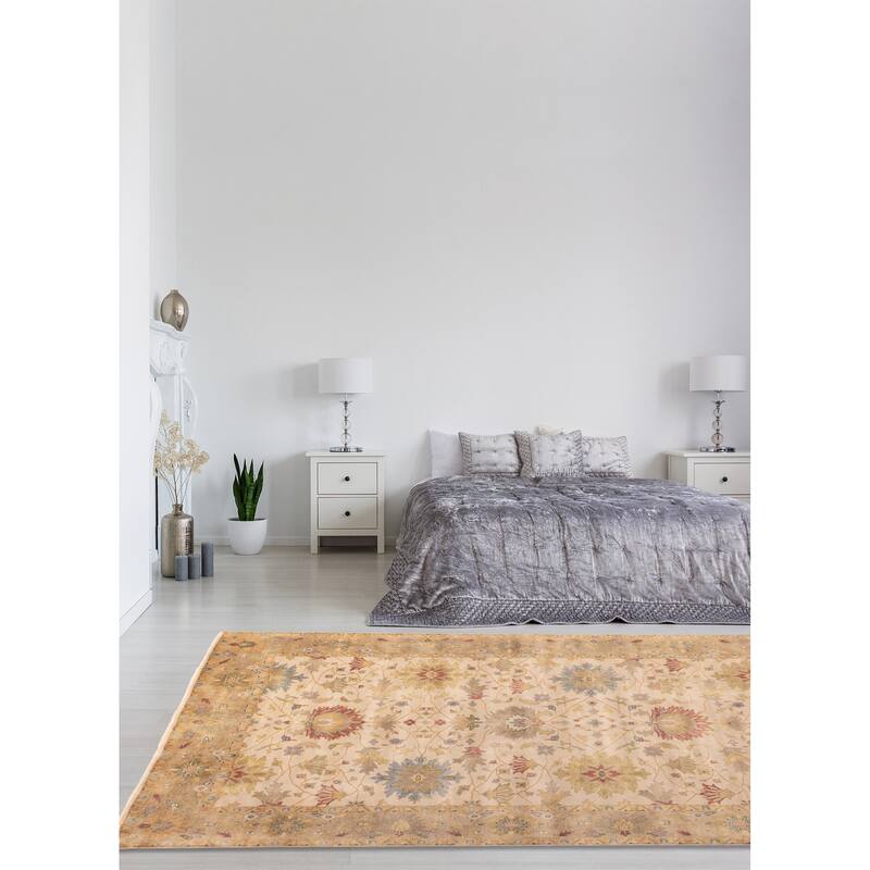 ECARPETGALLERY Hand-knotted Jules Serapi Ivory Wool Rug - 10'0 x 13'10