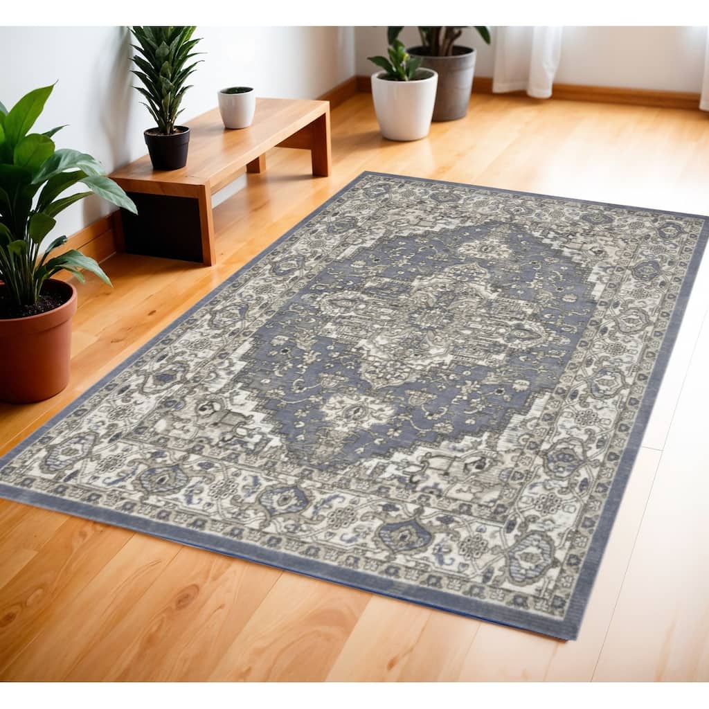 Makos Power Loomed Distressed Area Rug By HomeRoots