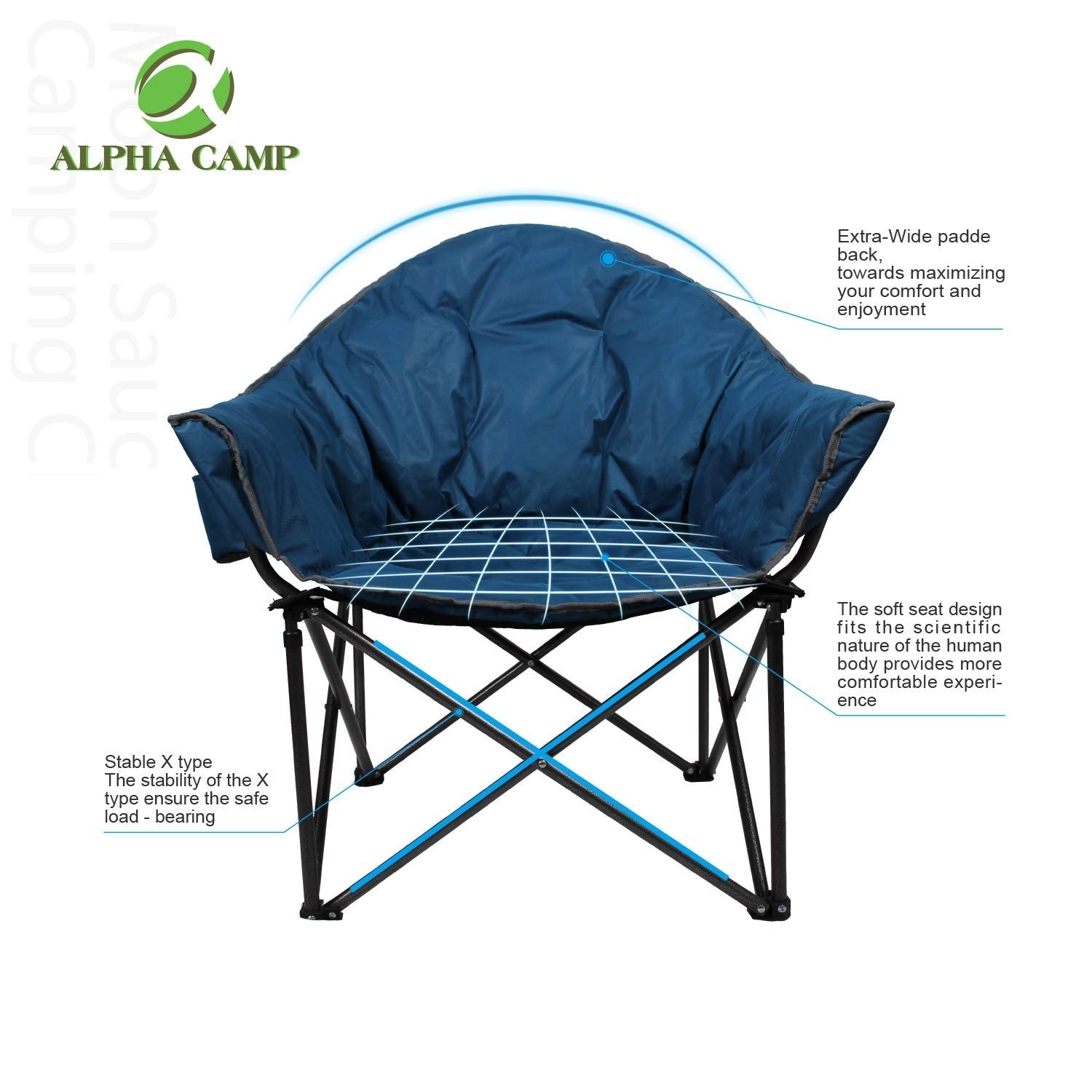 Oversized round 2024 camping chair