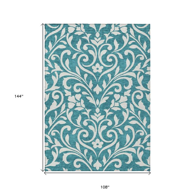 HomeRoots Floral Transitional Rectangle Outdoor Rug