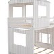 preview thumbnail 12 of 38, Twin Over Full Bunk Bed Wooden Loft Bed with Playhouse, Farmhouse, Ladder, Slide and Guardrails, No Spring Box Required