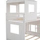 preview thumbnail 22 of 23, Twin Over Twin Bunk Bed with Slide and Ladder, Playhouse Bedframe with House Roof, Window and Safety Guardrails for Kids/Bedroom
