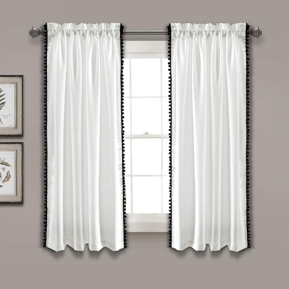 The Gray Barn Watertop Pom Pom 84-inch Curtain Panel