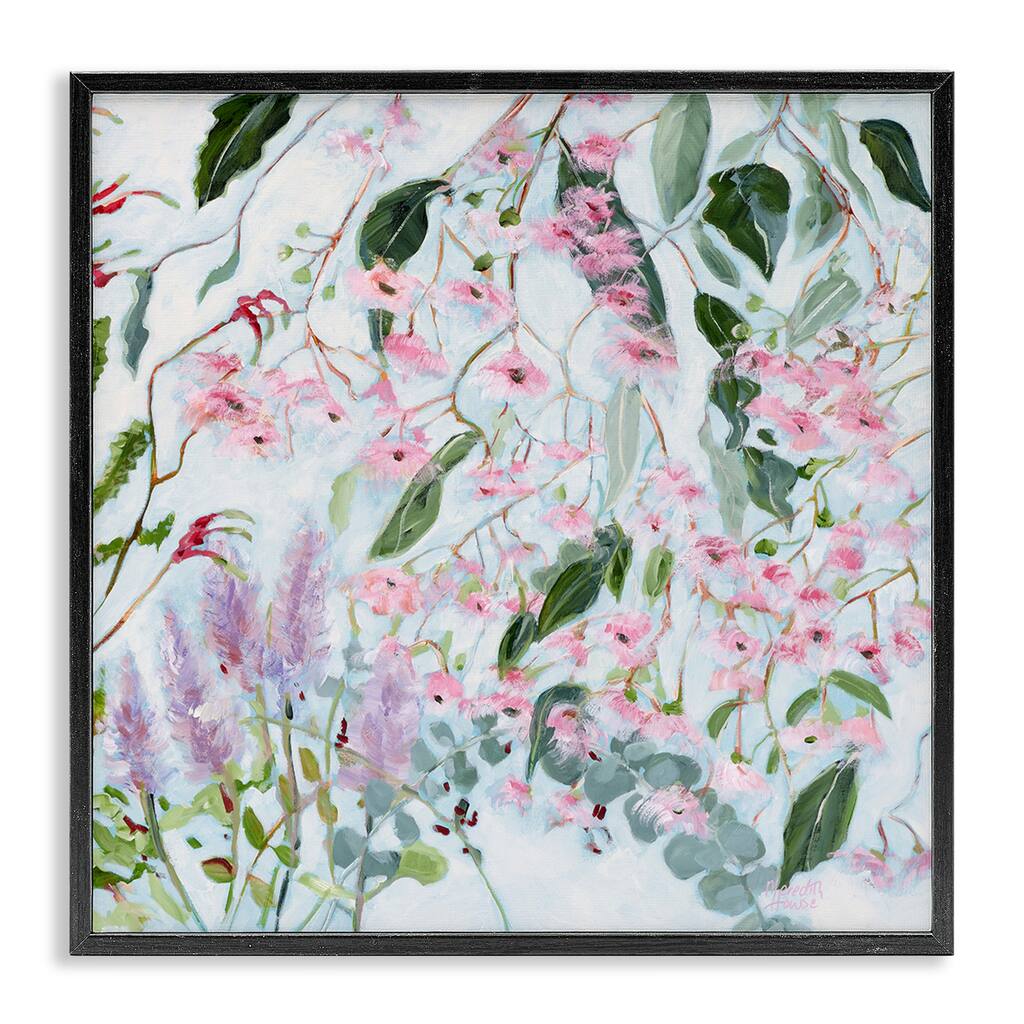 Stupell Chic Pink Garden Blossoms Framed Giclee Art Design By Meredith Howse